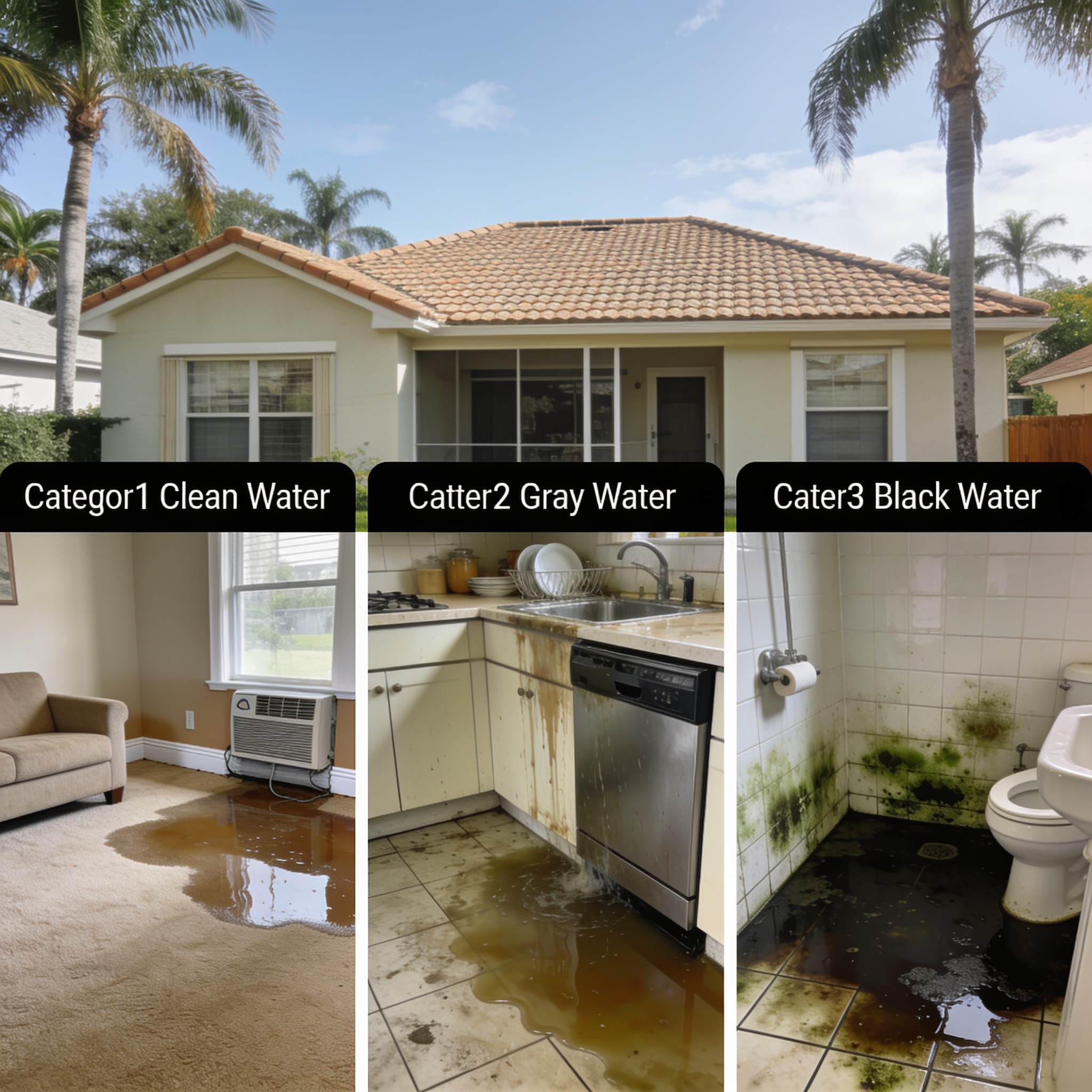 What Are the Different Categories of Water Damage (Category 1, 2, and 3)?