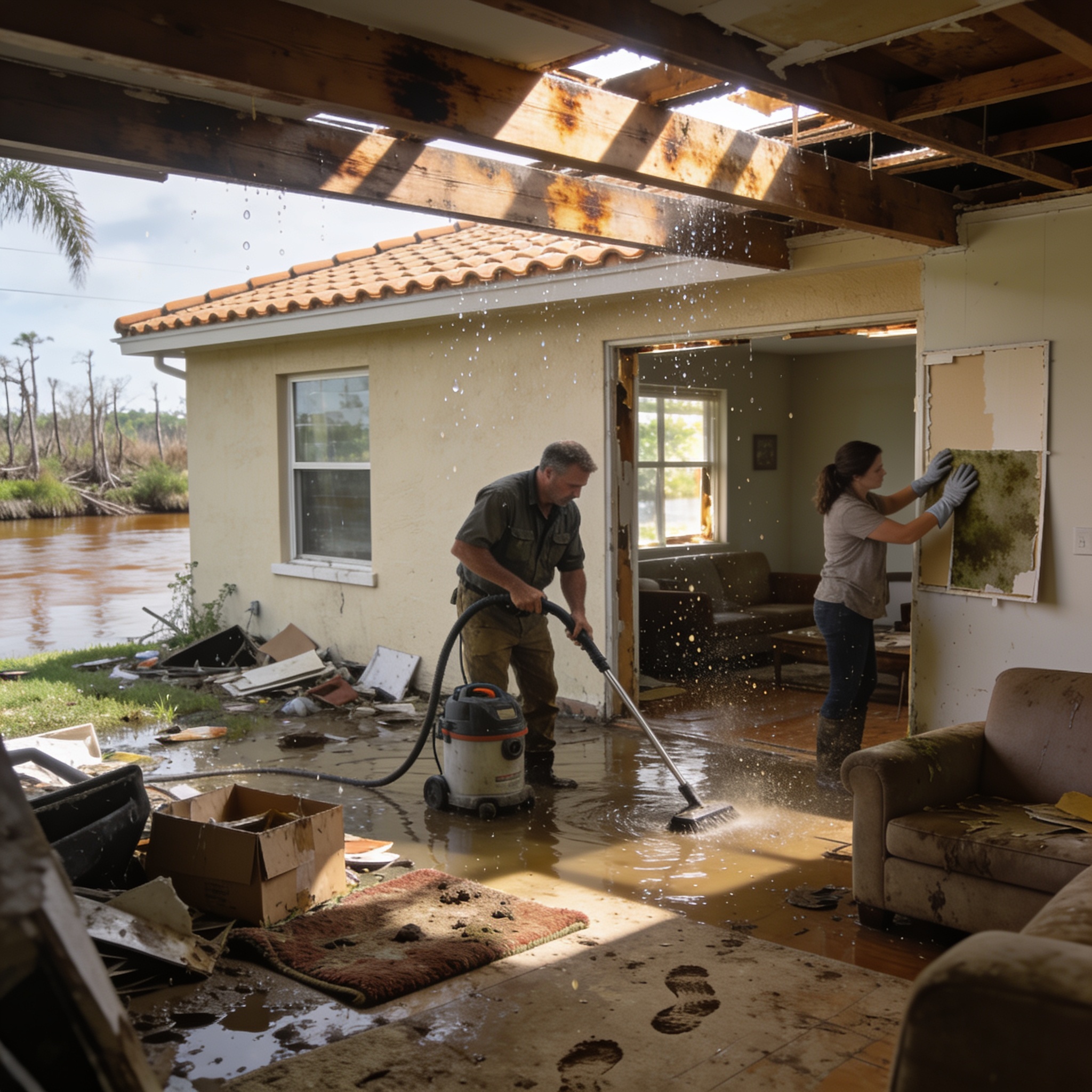 What is the best way to clean up your home after a flood?