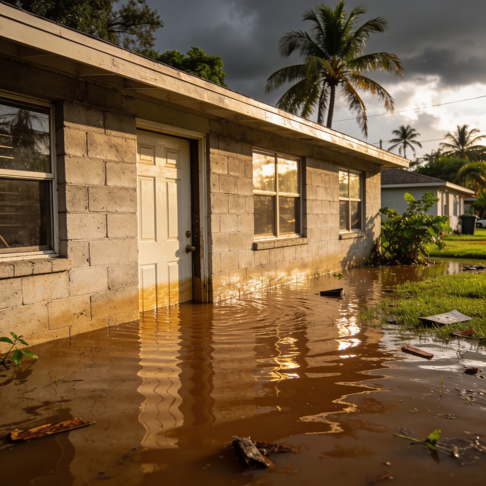 flooded home