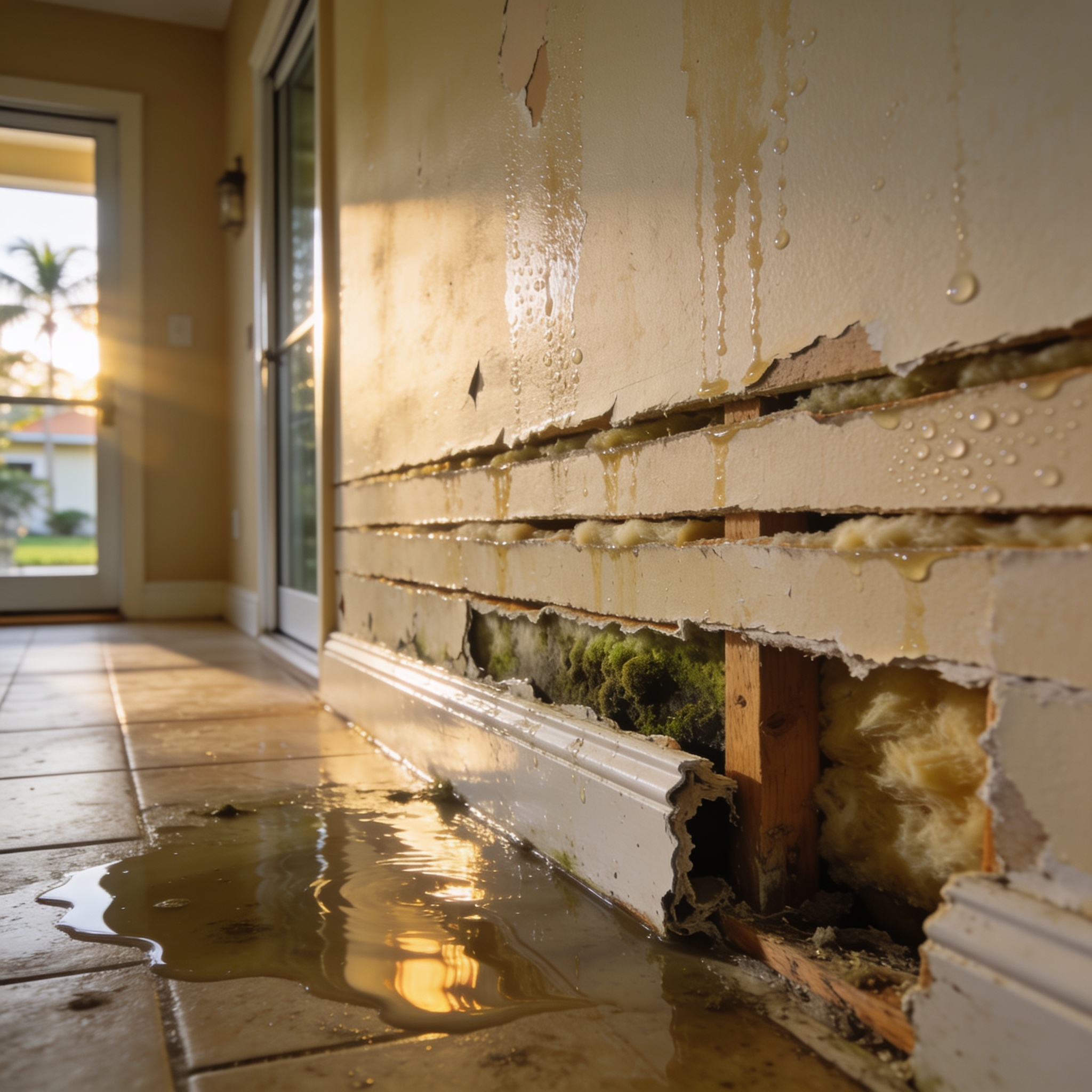 Why are flood cuts necessary for water-damaged drywall?