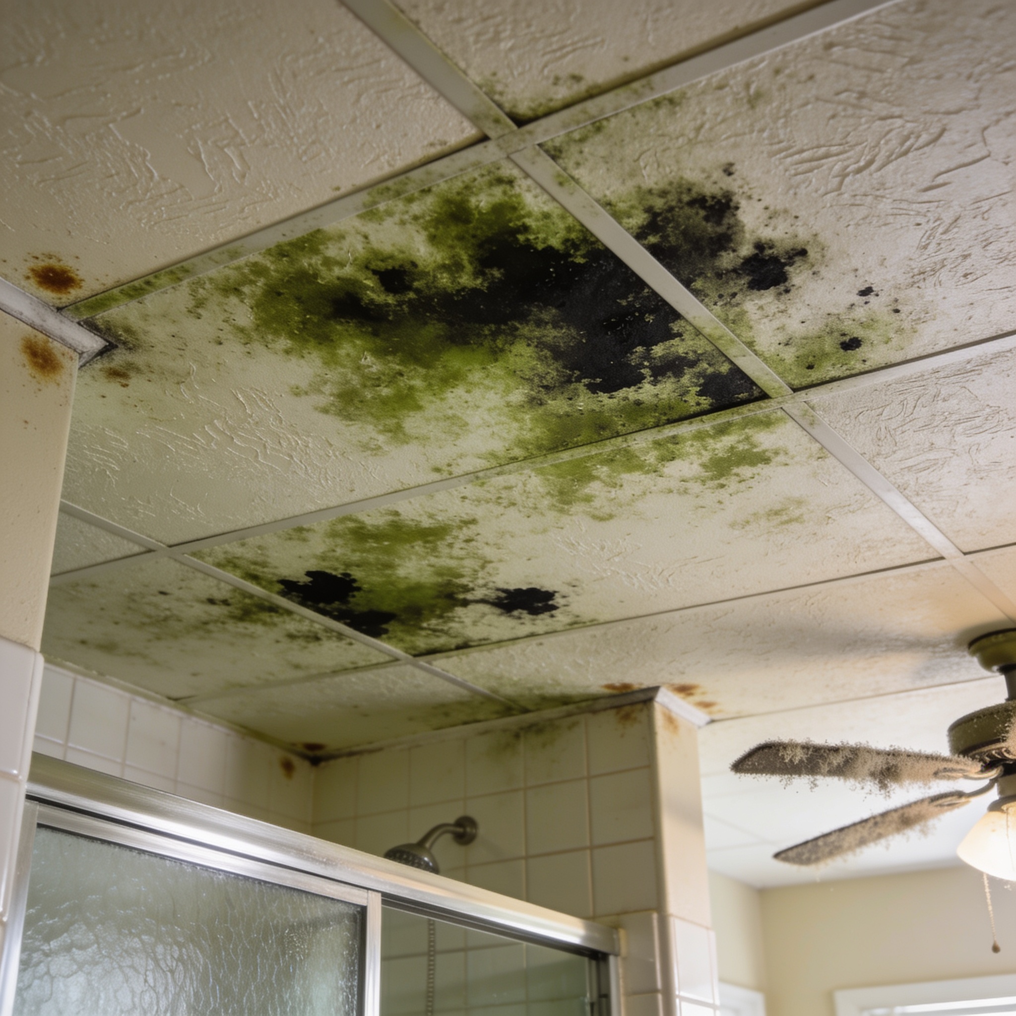 mildew bathroom ceiling