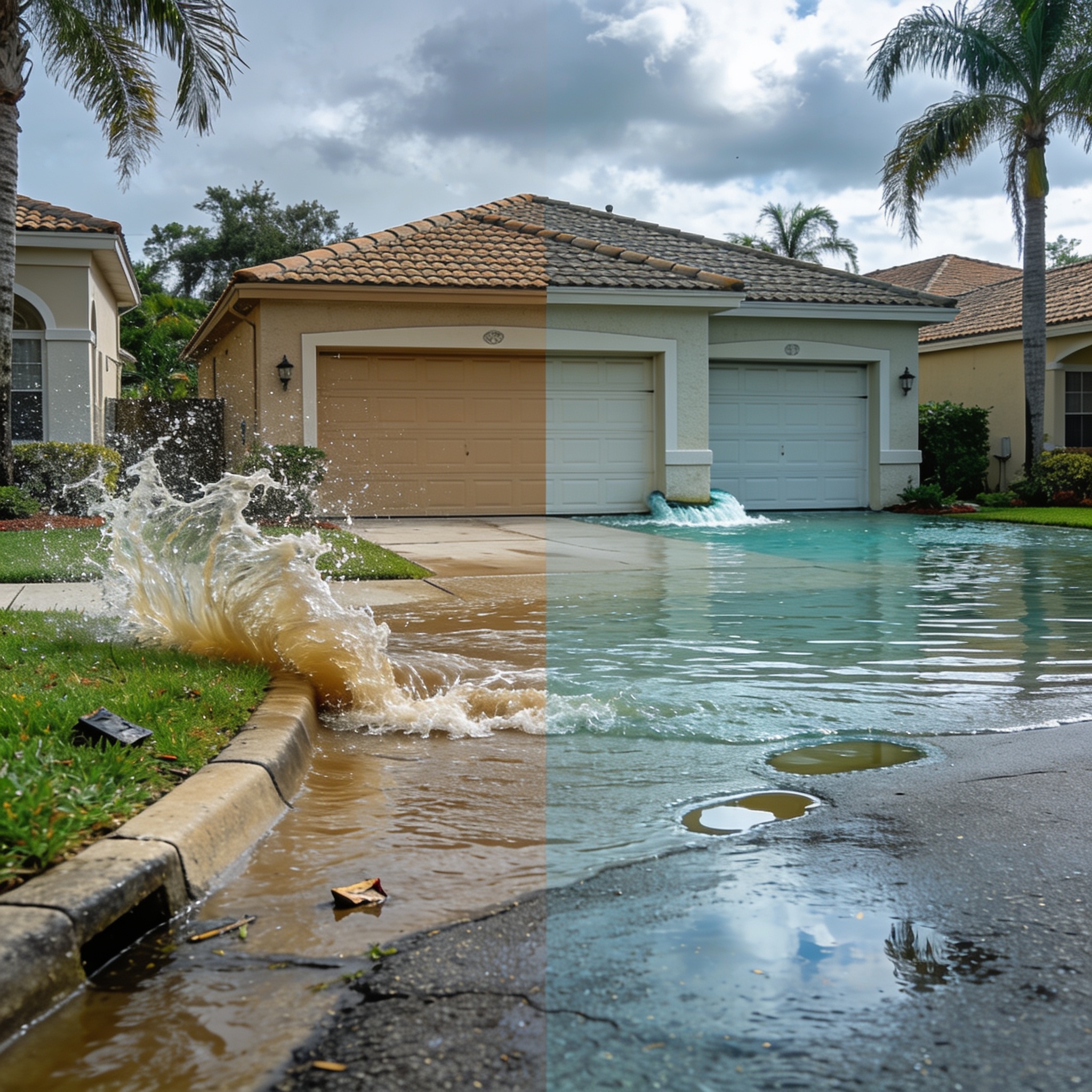 Type of water: Sudden versus gradual