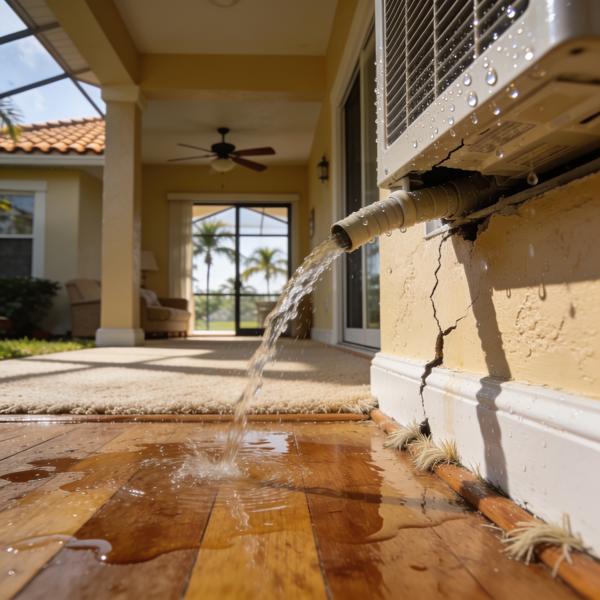 What is considered sudden and accidental water damage (and why it matters for AC claims)?