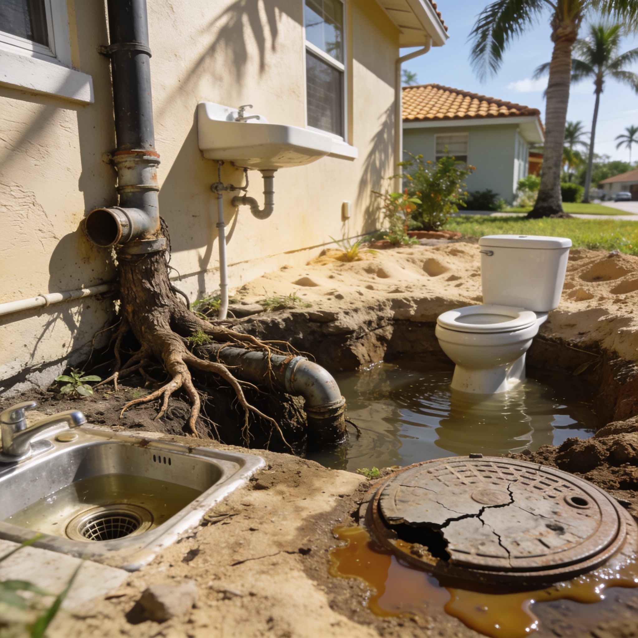 What causes water backups in rental properties?