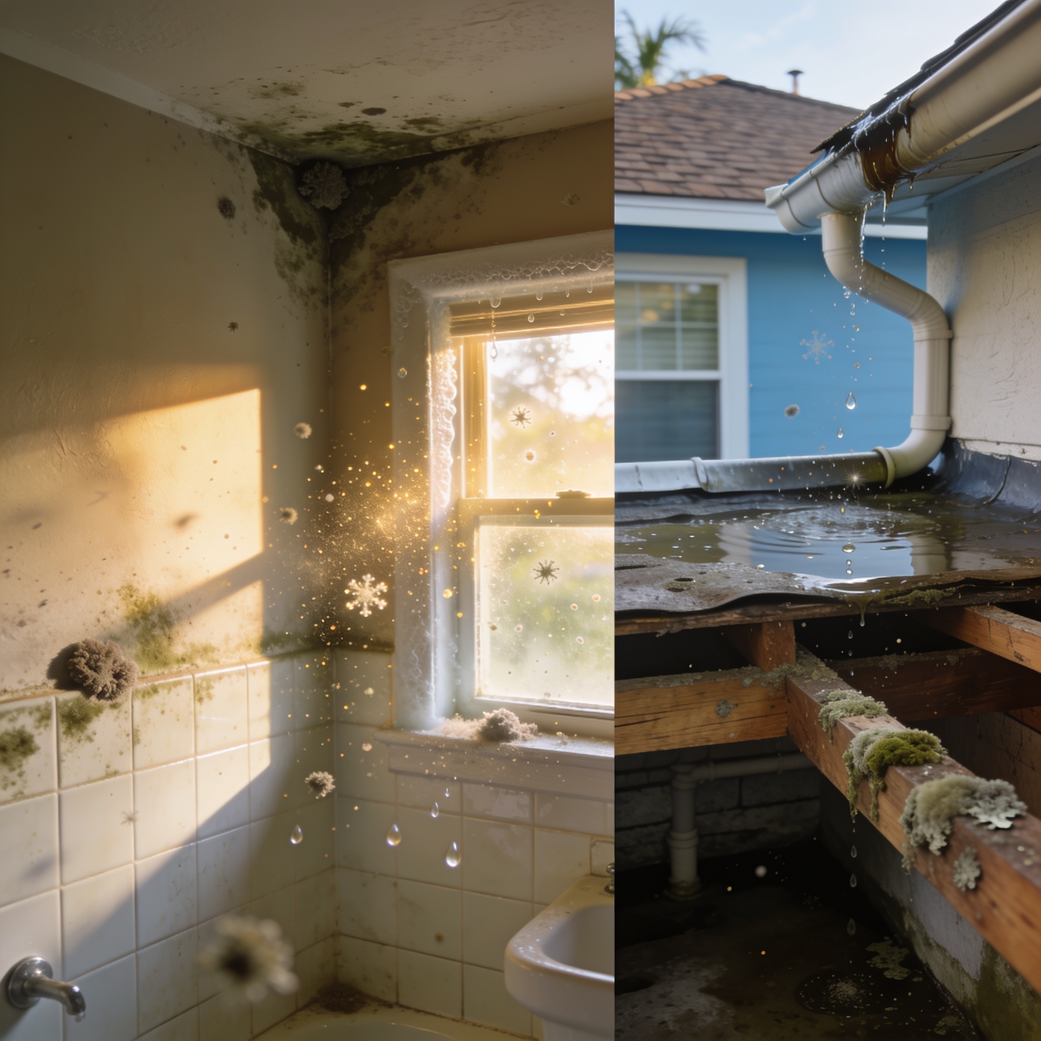 What causes mold growth in your home, and where do airborne mold spores come from?
