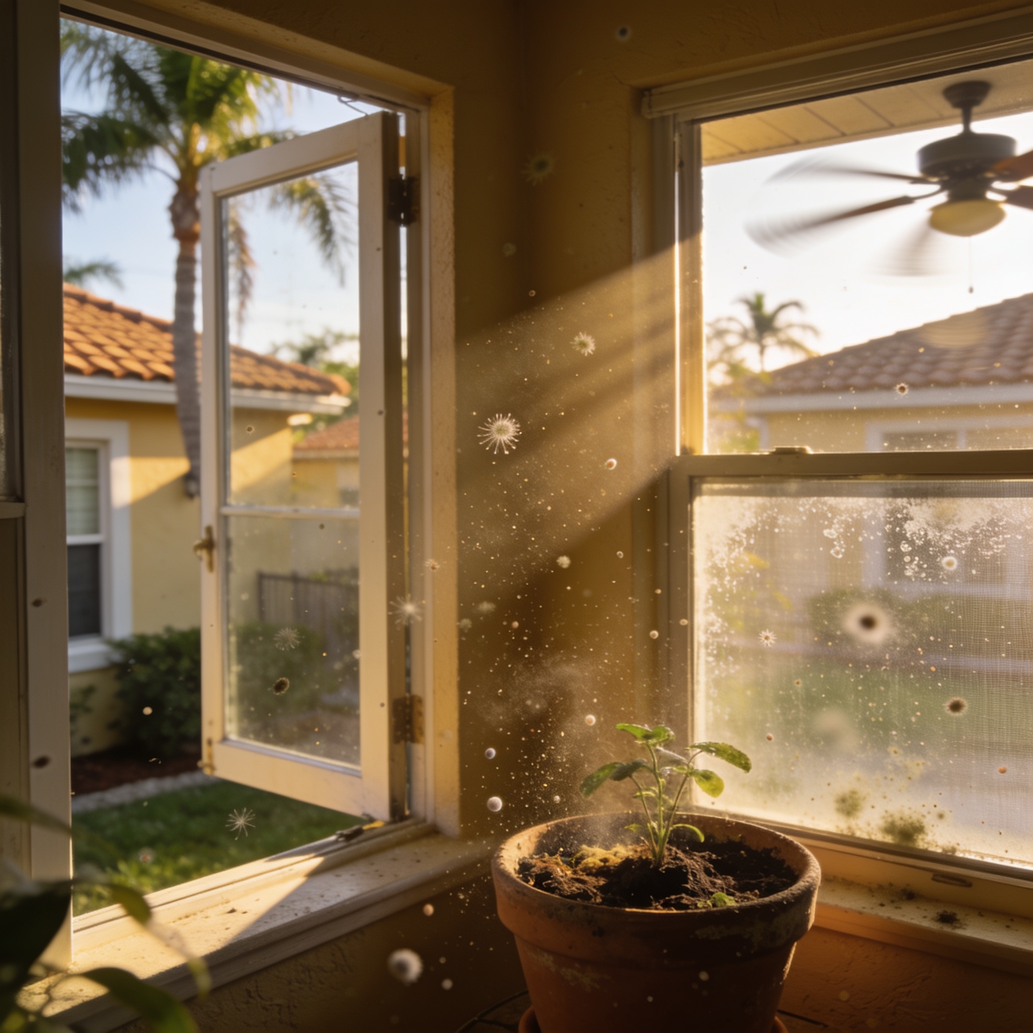 How long do mold spores stay in the air?