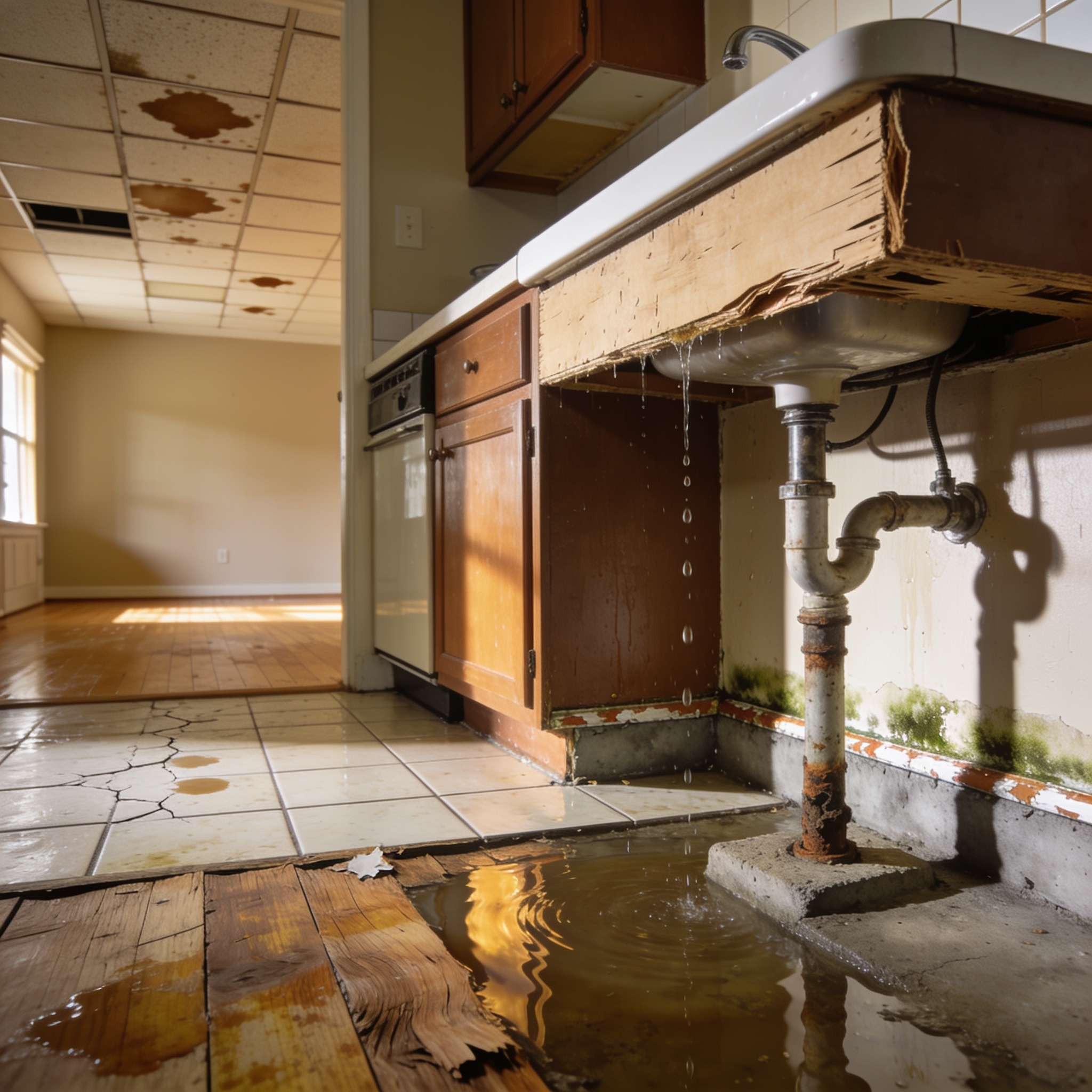 Sign of Water and Floor Water Damage
